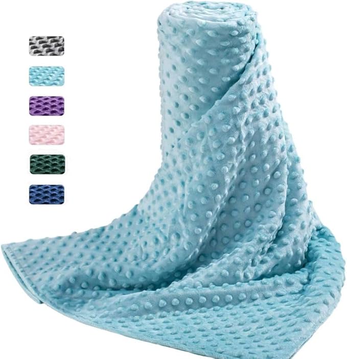 Acdyion Weighted Blankets Removable Duvet Cover for Adults Queen Size (60"x80"),Heavy Blanket Duvet Cover with Soft and Comfort Minky with 12 Ties,Machine Washable Soft Weighted Blanket Cover (Teal)