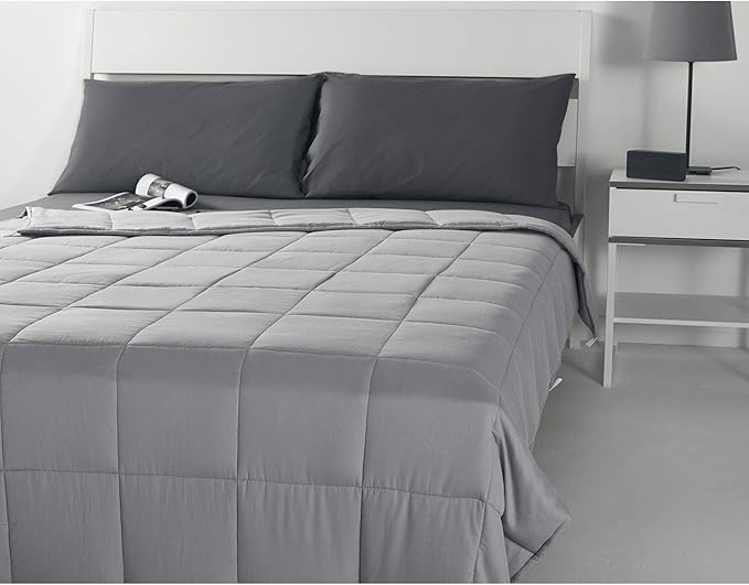 RelaxBlanket Weighted Blanket | 60''x80'',10lbs | for Individual Between 90-140 lbs | Premium Cotton Material with Glass Beads | Light Grey
