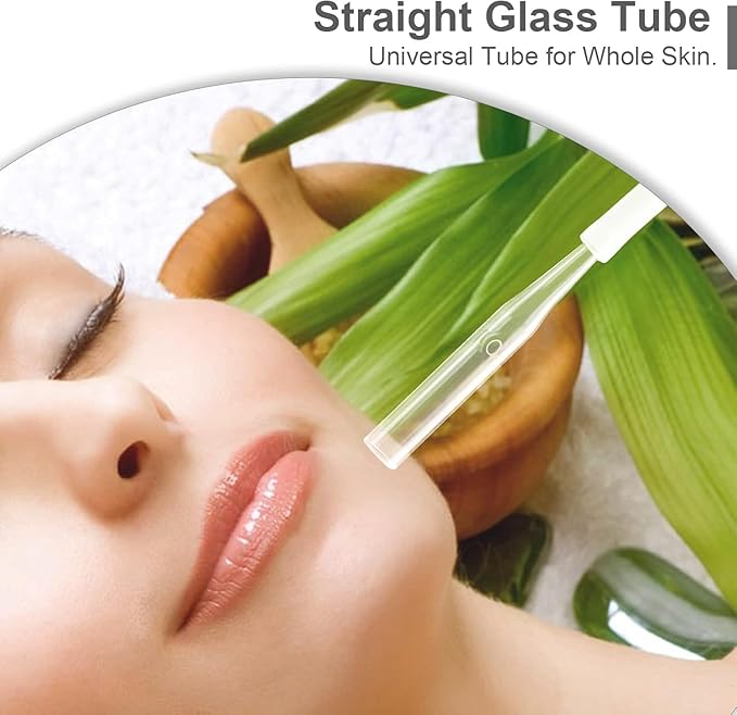 Elitzia Four Types of Acne Blackhead Absorbing Glass Tube Types Multiple Use Electrotherapy Beauty Machine Accessories 10/Set of The Same Type ETD215SA (Erect)