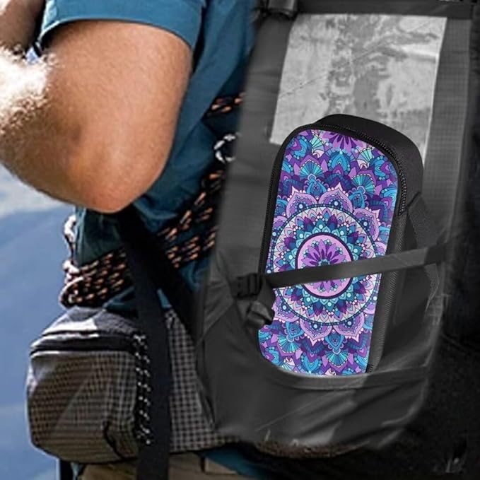 Mandala Flower Diabetic Supplies Travel Case, Storage Carrying Bag for Diabetes Testing Kit, Blood Glucose Monitor Meters, Test Strips, Medication, Lancets, and Other Diabetic Supplies