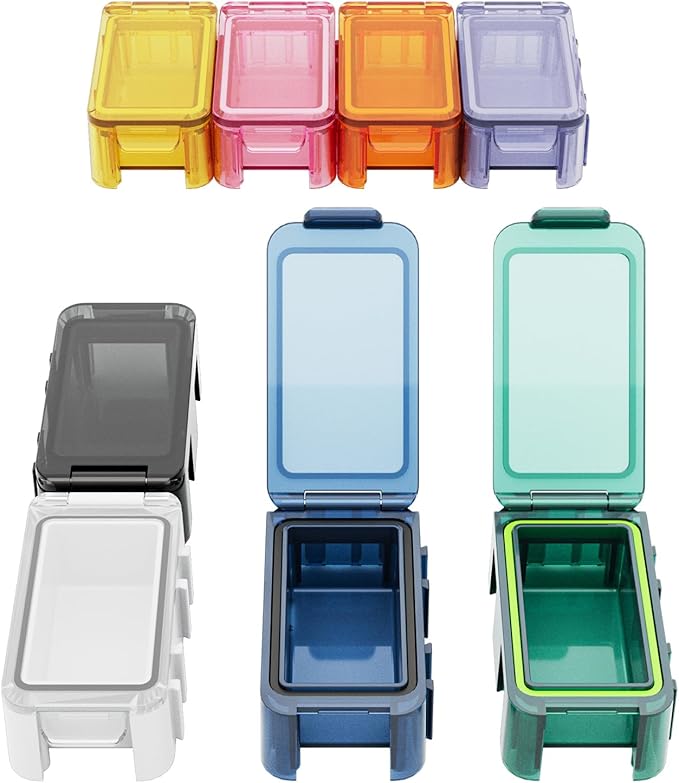 8 Compartment Pill Organizer - Travel Portable Pill Case with Moisture-Proof Design, Medication Case for Vitamins/Fish Oil Supplements Storage (8 Compartments, 10-30 Pills Capacity)