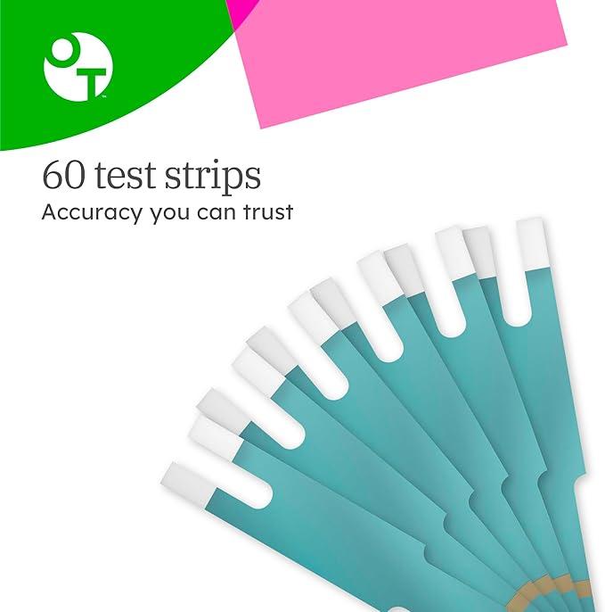 OneTouch Ultra Plus Test Strips - 60 Count - Diabetic Test Strips for Blood Glucose Meter & Daily Blood Sugar Levels - 30 Count/Pack (2 Pack)