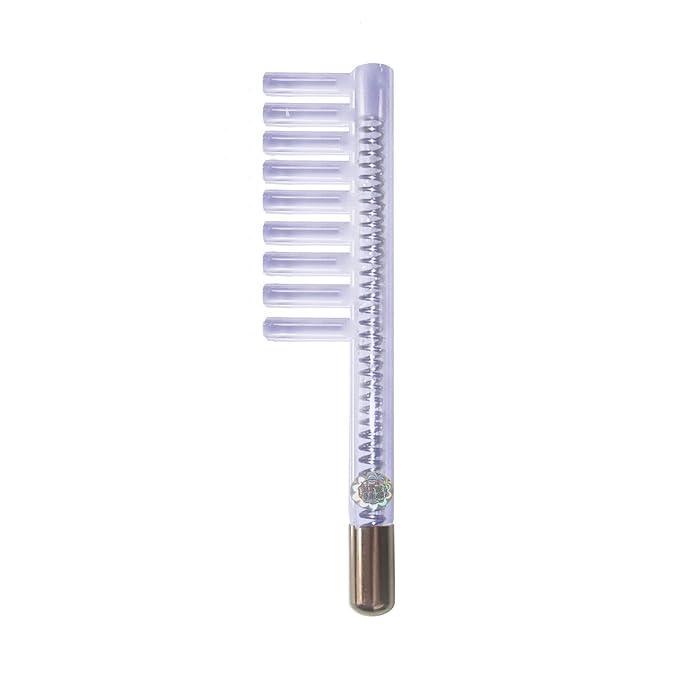 Spare Glass Attachment Electrode for High Frequency Facial Device (11.50mm, Argon Comb with Coil)
