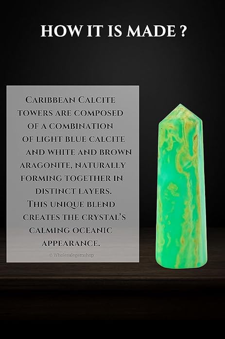WholesaleGemShop 3 Inch Gemstones Obelisk Tower Jumbo Facet Aura Rock Crystal Natural Polished Earth Wand Spirit
