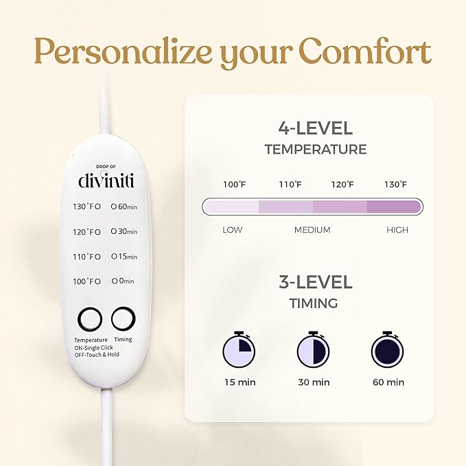 DiviniTi Heated Eye Mask - Moist Heat Warming Compress for Dry Eye Relief & Stye Treatment