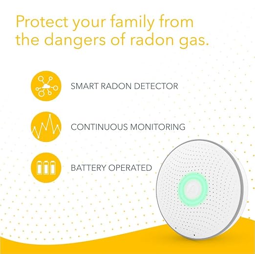 Airthings 2950 Wave Radon – Smart radon detector with humidity and temperature gauge. Accurate and user-friendly, wireless