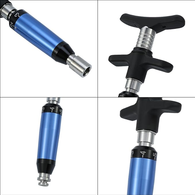 6 Levels Manual One Head Spinal Massager, Portable Chiropractic Adjustment Kit Spine Back Massage Tool (1 Head)