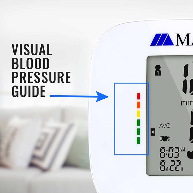 MABIS Universal Talking Blood Pressure Monitor, Upper Arm, Irregular Heartbeat Detection, 396-Reading Memory Storage for 4 User Profiles, FSA & HSA Eligible