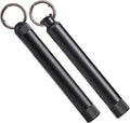 2 Pack Airtight Container - Metal Storage Bottle Tube Container - Waterproof Holder Case - Keychain Storage Tube -Multipurpose Aluminum Container Outdoor Camping Travel for Men, Stylish+Classic