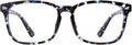 TIJN Blue Light Blocking Glasses for Women Men Clear Frame Square Nerd Eyeglasses Anti Blue Ray Computer Screen Glasses