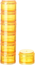 Stackable Pill Organizer, 7-Days Travel Pill Case, Pill Box for Pocket, Portable Medicine Vitamin Container Holder Yellow