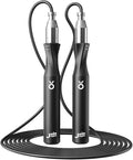Weighted Jump Rope,Dual Bearing Smooth Rotation Speed Jump Rope, One-Button Push Adjustable Length for Men Women, Workout with Metal Handles for Fitness, Home Exercise & Slim Body