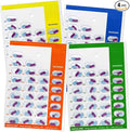Color Coded Monthly 31 Day Medication Blister Cards Cold Seal - Daily, AM/PM, 3X, 4X a Day Pill Organizer (4 Pack - Orange, Green, Yellow, Blue)