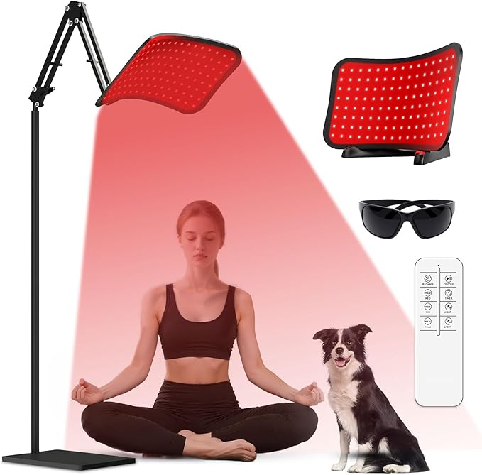 Red Light Therapy for Body, Red Light Therapy for Face and Body with 660nm/850nm Dual Wavelength Touchscreen & Remote Control,Adjustable Stand/Desktop Mount,Infrared Light Device for Skin Health