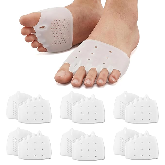 Toe Separators for Women & Toe Spacers for Men, 6 Pairs Soft Silicone for Daily Comfort - Bunion Relief, Toe Alignment, Pedicure