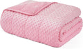 L'AGRATY Weighted Blanket for Adult - 80"x87" 25lbs Minky Dots Heavy Blanket with Glass Beads Soft Breathable for All-Season Summer Fall Winter Thick Comfort for Sleeping