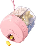 Betife Cute Pill Dispenser with 7 Extra Large Compartments, XL Portable Pill Bottle Organizer 7 Day with Wide Opening for Easy Use, Anti-Mix Pill Organizer for Travel, BPA-Free Large Pill Container