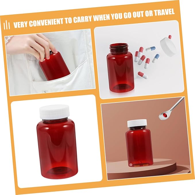 16Pcs Empty Pill Bottles with Caps Travel Friendly Medicine Storage Containers for Organizing Pills and Medications Ideal for Home the Go Use