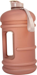 TOOFEEL 1 Gallon Water Bottle,Leakproof,Bpa Free,Dishwasher Safe,128 oz Large Water Jug wiht Handle,Travel & Camping & Sports & Gym Water Bottle For Men and Women - Matte Pink
