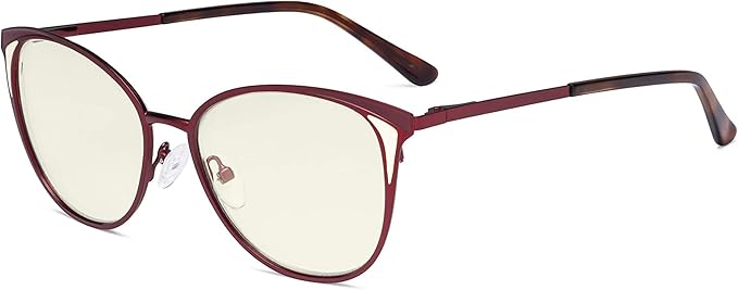 Eyekepper Ladies Blue Light Filter Glasses - Butterfly Design Computer Eyegalsses Women -Transparent Blue Lens