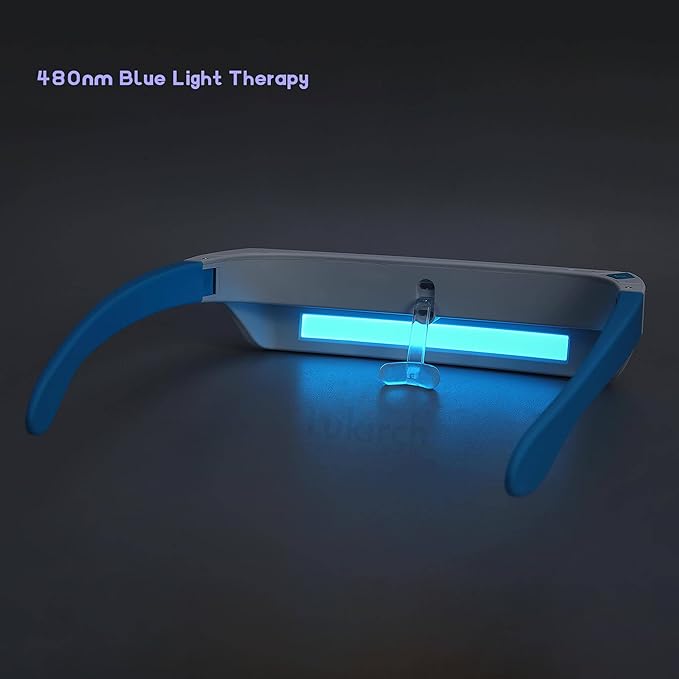 Red Light Therapy Glasses 670nm – Eye Comfort & Visual Wellness, Blue Light Therapy Support for Sleep, Circadian Rhythm, Jet Lag & Seasonal Mood, Red & Blue (2-in-1)