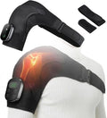 Shoulders Massager, Adjustable Shoulder Massager with Heat for Pain Relief Deep Tissue, 3 Levels Vibration & 3 Levels Heating Shoulder Heat (Black)