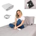 Grounding Sheet Twin,10% Sterling Silver Fibers, 90% Cotton, Earthing Sheet, 400 Thread-Count Luxurious Feel, 15" Deep Fitted Sheet (Light Grey, Twin)