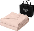 ZonLi Weighted Blanket for Adults(80"x87", 25lbs,Light Pink) King Size High Breathability Cooling Heavy Blanket, Soft Material with Premium Glass Beads,All-Season.