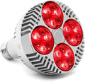 Red Light Therapy Lamp, 48W 24 LED Deep Red Light Bulb, 660nm & 850nm, 1 Count