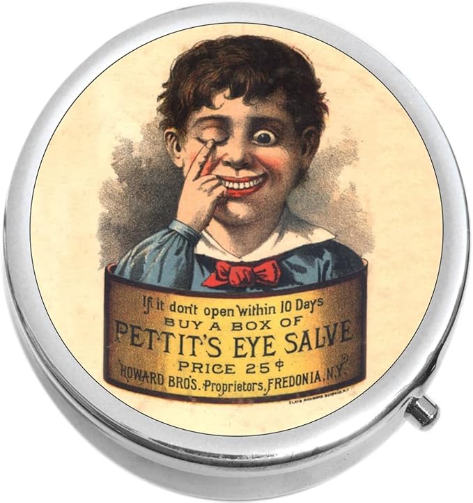 Apothecary Eye Salve Vintage Medicine Pill Box