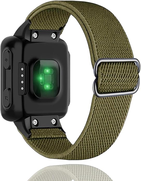Compatible with Garmin Forerunner 35/30 Band, Nylon Elastic Solo Loop Women Men,Adjustable Replacement Watch Strap for Garmin Forerunner 35 Sport Watchband for SmartWatch