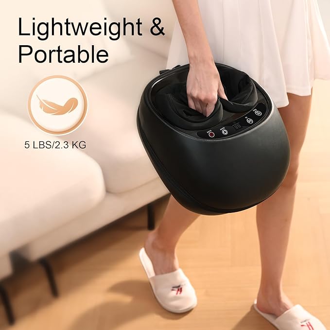 Foot Massager with Heat, Deep Kneading Therapy Compression, Shiatsu Feet Massager Machine for Plantar Fasciitis, Neuropathy Pain, Birthday Gifts for Women Mom Men Dad
