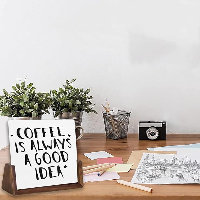 Desktop Glass Dry Erase White Board with Walnut Wood Base, Memo Whiteboard, Writing Note Pad, Mini Glassboard for Tabletop Display(Walnut Base,White Glass)