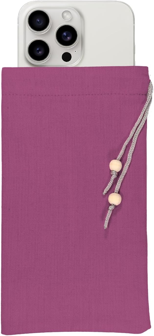 EMF Cell Phone Sleeve fo Phone Pouch, High-Shield EMF Blocking Pouch, 100% Silver Fibers forDigital Security, Signal Blocking, Anti-EMP Radiation Bag for Privacy Protection. (Purple)