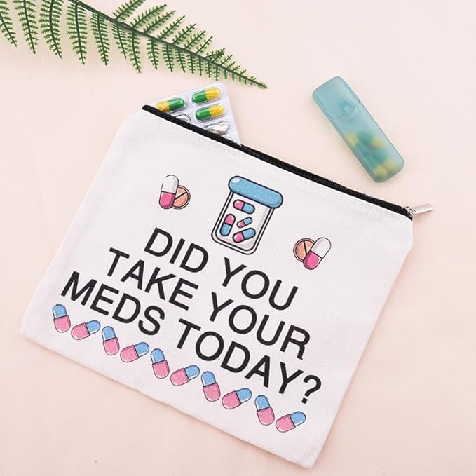 Small Travel Medicine Bag Carrier Cancer Patient Gifts for Women Hospital Gifts for Patients Medication Supplies Bag Pharmacy Technician Gift Bags Medical Doctor Nurse Pharmacist Birthday Present Idea