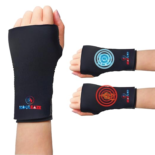KOOLEAZE Reusable Gel Ice Pack Sleeves for Hot and Cold Therapy – Multipurpose Support | Pain Relief, Swelling Reduction, and Injury Recovery - Wrist
