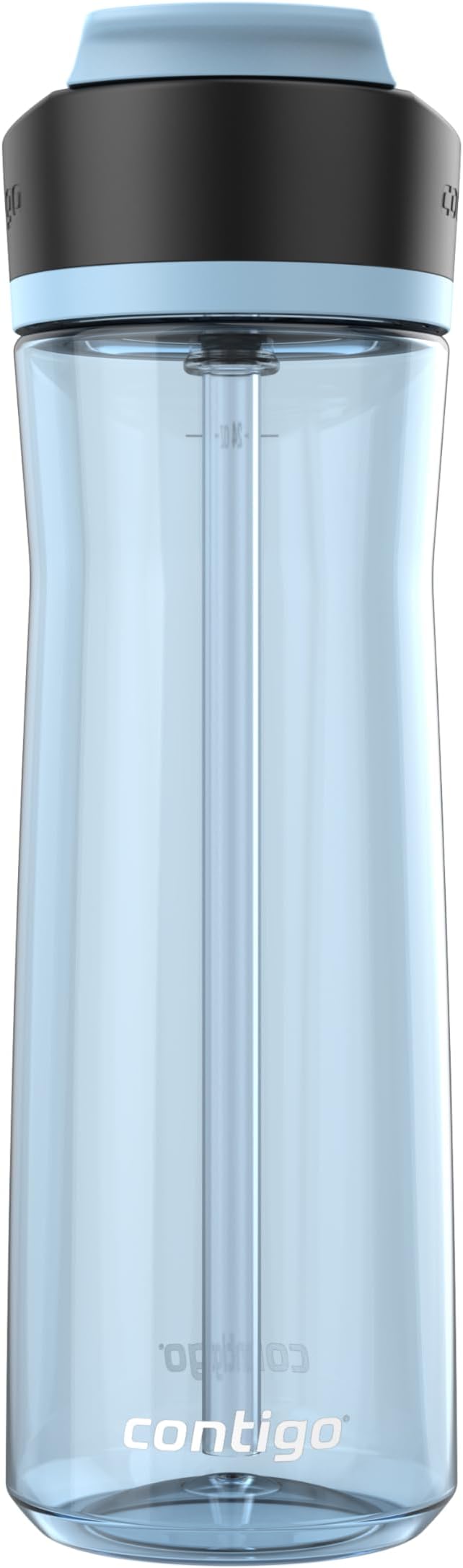 Contigo Ashland 2.0 Leak-Proof Water Bottle with Lid Lock and Angled Straw, Dishwasher Safe, Interchangeable Lid, 24oz, Glacier