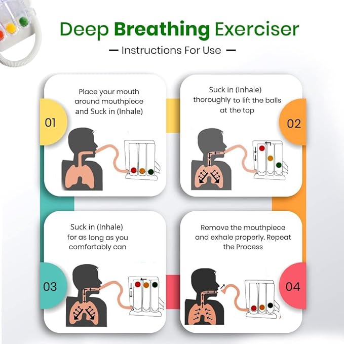 HealthAndYoga™ Deep Breathing Exerciser - Breath Exercise System