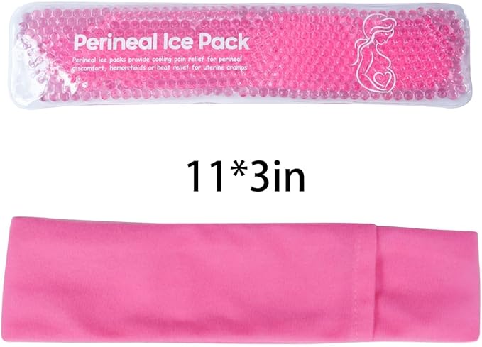 Reusable Perineal Cooling Pad for Postpartum and Hemorrhoid Pain Relief,Instant Perineal Cold Pack,Vaginial Ice Pack for Pain Relief (red-zhuzhu)