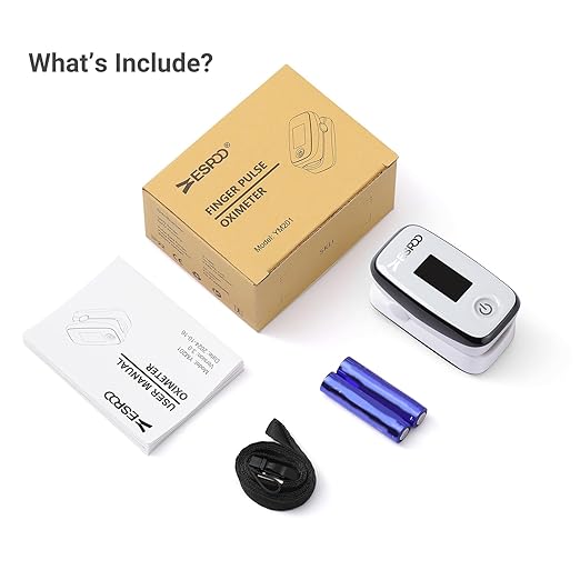Pulse Oximeter with 20 Memories, Oxygen Monitor Fingertip 4 Colors TFT, Alarm and Brigthness Adjustable