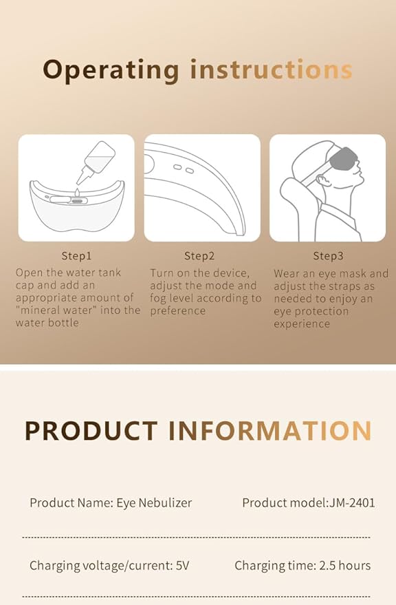 Eye Massager with Heat and Cooling - with Atomization Function, Smart Heated Eye Mask with 3D Massage, Bluetooth Music, for Office, Travel, Home Use, Portable and Gifts for Women and Men