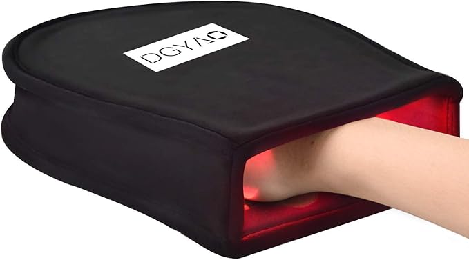 Red Light Therapy Devices 880nm LED Near Infrared for Hand Pain Relief Mitten Double Side pad for Sport Pain Fingers