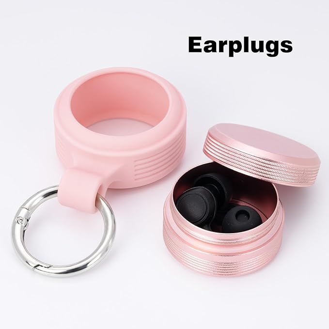 Premium Keychain Case – Small Metal Pill Case Travel Pill Box, Waterproof Durable Pill Holder Container, Portable Medicine Pill Organizer for Earplugs, Jewelry, Compatible with Loop, Vibes & Eargasm