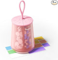 Anti-Mixing Large Pill Dispenser with 7 Compartments, Moisture-Proof & Light-Blocking Pill Bottle Organizer for Vitamins and Supplements, with Color Labels (Pink)