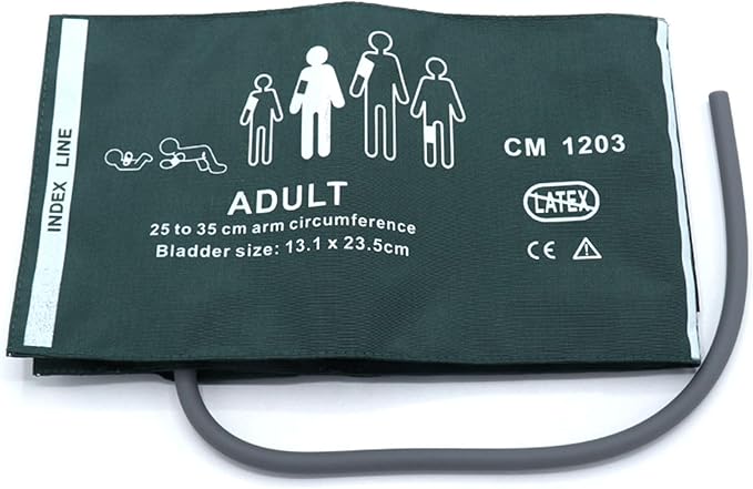 Universal NIBP Cuff for Adult, 25-35 cm Single Tube Reusable Nylon Replacement Blood Pressure Cuff, No Connector