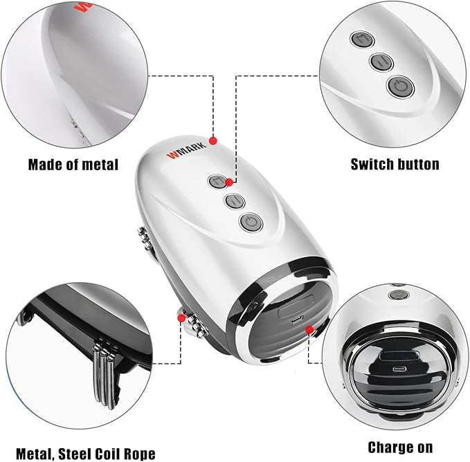 Specialty Hairdressing Massager/Cordless Handheld Massager,USB Charge Neck/Legs/Hand/Face Massager, 2 Massage Nodes 2600AMH (Silver-1)