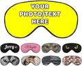 AMAPARK Personalized Sleeping Eye Mask for Wedding Birthday Anniversary Party Design Your Own Sleep Masks Add Photo Text Logo Customized Funny Gift, Yellow