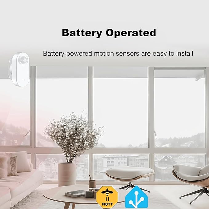 Haozee Smart Motion Sensor, Zigbee PIR Motion Sensor with Illumination, High Sensitivity, Real-time Detection, Zigbee Hub Required, Supports Home Assistant, Smartthings,Hubitat