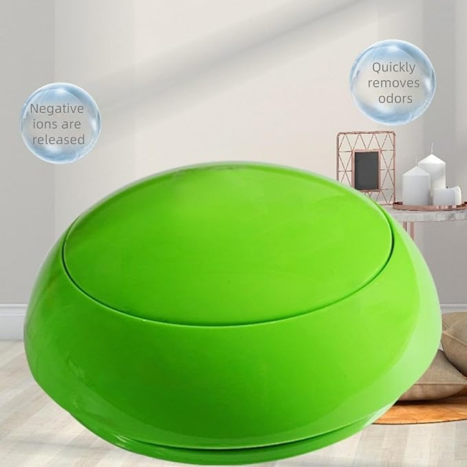 Portable Car Air Purifier with Built-in Filter, USB Charging, Green (orange-red)