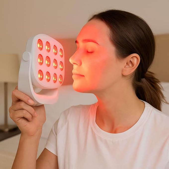 Portable Red Light Therapy Device – Rechargeable LED Light Panel with 660nm & 850nm Infrared – Handheld Compact Design for Home & Travel